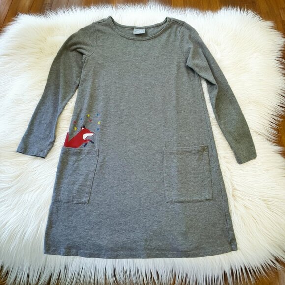 Hanna Andersson Other - Hanna Andersson Gray Fox Dress Size 140 (US 10)